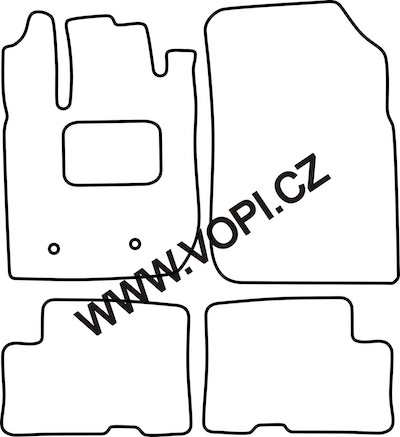 Textil-Autoteppiche Dacia Duster II MANUAL s podnožkou vedle spojky 01/2018 -> Autofit (38011)